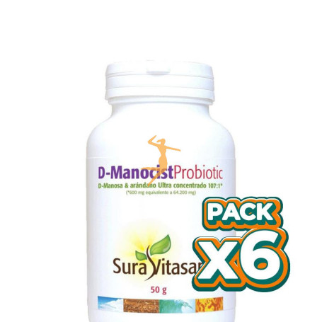 Pack 6x D-MANOCISTPROBIOTIC 50Gr. SURA VITASAN