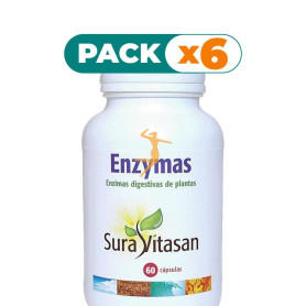 Pack 6x ENZYMAS VEGETALES 60 CÁPSULAS SURA VITASAN