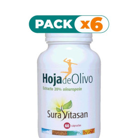 Pack 6x HOJA DE OLIVO 60 CÁPSULAS SURA VITASAN