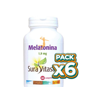 Pack 6x MELATONINA 1,9Mg. 60 COMPRIMIDOS SURA VITASAN