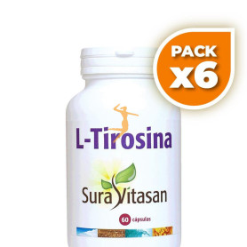Pack 6x L-TIROSINA 500Mg. 60 CÁPSULAS SURA VITASAN