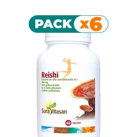 Pack 6x REISHI 500Mg. 60 CÁPSULAS SURA VITASAN