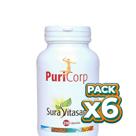 Pack 6x PURI-CORP 500Mg. 210 CÁPSULAS SURA VITASAN