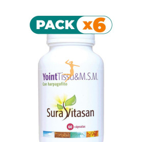 Pack 6x YOINT TISSU & MSM CON HARPAGOFITO 60 CÁPSULAS SURA VITASAN