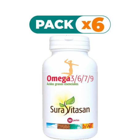 Pack 6x OMEGA 3/6/7/9 90 PERLAS SURA VITASAN