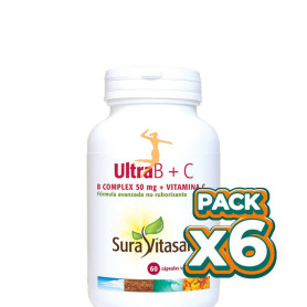Pack 6x ULTRA B COMPLEX + C 60 CÁPSULAS SURA VITASAN