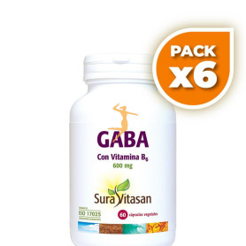 Pack 6x GABA 60 CÁPSULAS SURA VITASAN
