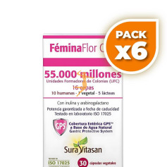 Pack 6x FEMINA FLOR ORAL 55.000 30 CÁPSULAS SURA VITASAN