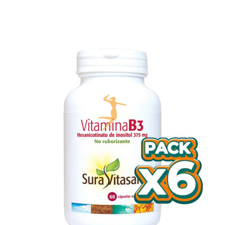 Pack 6x VITAMINA B3 60 CÁPSULAS SURA VITASAN