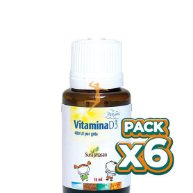 Pack 6x VITAMINA D3 PEQUES 15Ml. SURA VITASAN