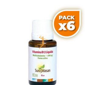 Pack 6x VITAMINA B12 15Ml. SURA VITASAN