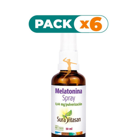 Pack 6x MELATONINA SPRAY 50Ml. SURA VITASAN