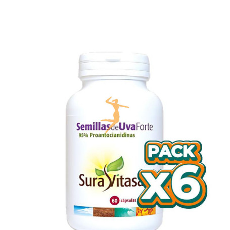 Pack 6x SEMILLAS DE UVA FORTE 60 CAPSULAS SURA VITASAN