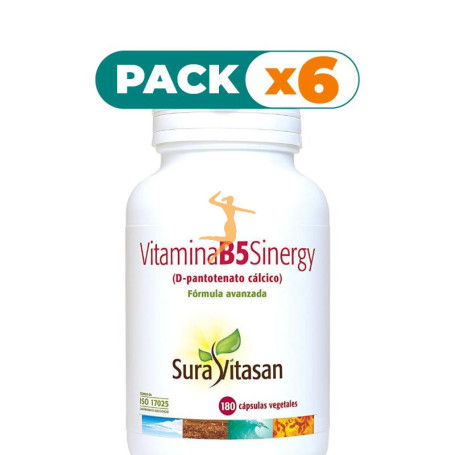 Pack 6x VITAMINA B5 SINERGY 180 CÁPSULAS SURA VITASAN