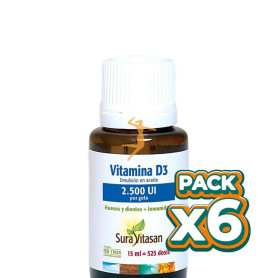 Pack 6x VITAMINA D3 2.500UI 15ML SURA VITASAN