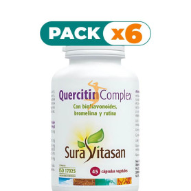 Pack 6x QUERCITIN COMPLEX 45 CAPSULAS SURA VITASAN