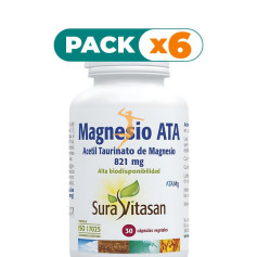 Pack 6x MAGNESIO ATA 30 CÁPSULAS SURA VITASAN
