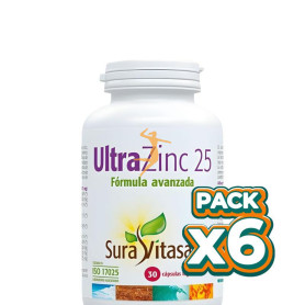 Pack 6x ULTRA ZINC 25 30 CÁPSULAS SURA VITASAN