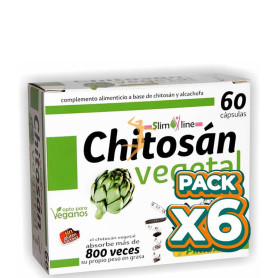Pack 6x CHITOSAN VEGETAL 60 CÁPSULAS PINISAN