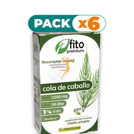Pack 6x FITO PREMIUM COLA DE CABALLO 30 CÁPSULAS PINISAN