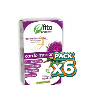 Pack 6x FITO PREMIUM CARDO MARIANO 30 CÁPSULAS PINISAN