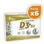 Pack 6x VITAMINAS D3 Y K2 2.500UI 60 CAPSULAS PINISAN
