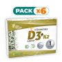 Pack 6x VITAMINAS D3 Y K2 2.500UI 60 CAPSULAS PINISAN