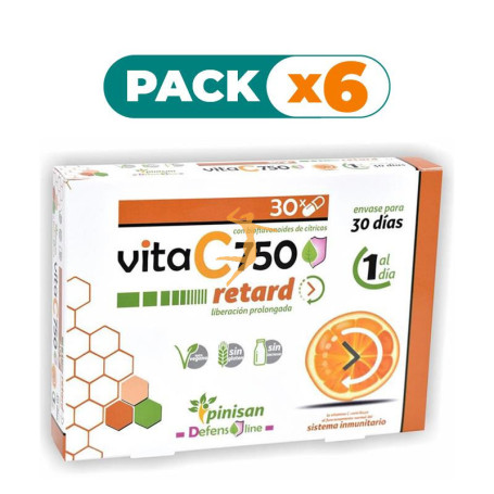 Pack 6x VITAC 750 RETARD 30 CÁPSULAS PINISAN