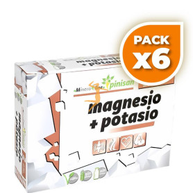 Pack 6x MAGNESIO + POTASIO 60 COMP PINISAN