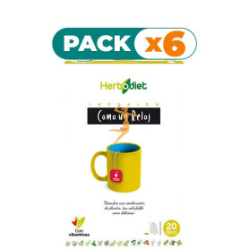 Pack 6x HERBODIET COMO UN RELOJ 20 FILTROS NOVA DIET