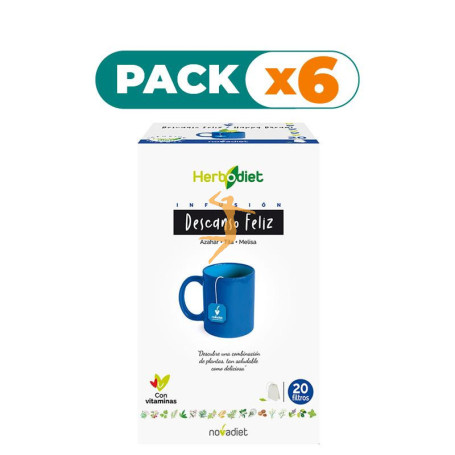 Pack 6x HERBODIET DESCANSO FELIZ 20 FILTROS NOVA DIET