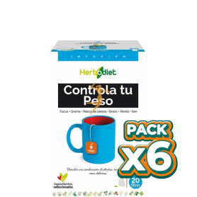 Pack 6x HERBODIET CONTROLA TU PESO 20 FILTROS NOVA DIET
