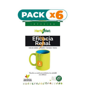 Pack 6x HERBODIET EFICACIA RENAL 20 FILTROS NOVA DIET