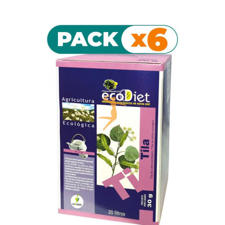 Pack 6x ECODIET TILA 20 FILTROS BIO NOVA DIET