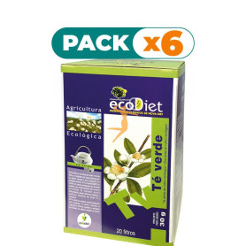 Pack 6x ECODIET TE VERDE 20 FILTROS BIO NOVA DIET
