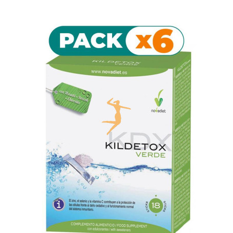 Pack 6x KILDETOX 18 STICKS NOVA DIET