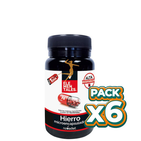 Pack 6x HIERRO MICROENCAPSULADO 60 CÁPSULAS NOVA DIET