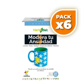 Pack 6x HERBODIET MODERA TU ANSIEDAD 20 FILTROS NOVA DIET