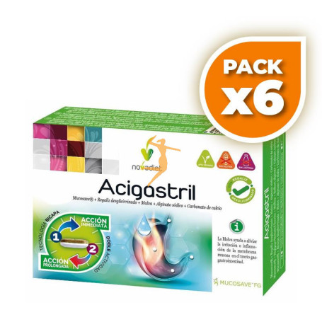 Pack 6x ACIGASTRIL 30 COMPRIMIDOS NOVA DIET