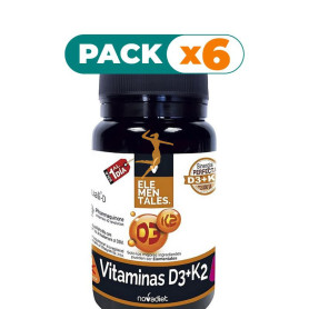 Pack 6x VITAMINAS D3+K2 60 CÁPSULAS NOVA DIET