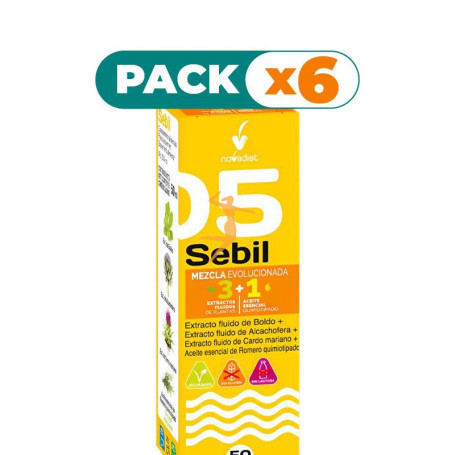 Pack 6x SEBIL + ACEITE ESENCIAL DE ROMERO 50 ML NOVA DIET