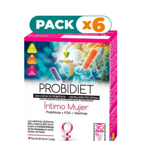 Pack 6x PROBIDIET ÍNTIMO MUJER 30 CÁPSULAS NOVA DIET
