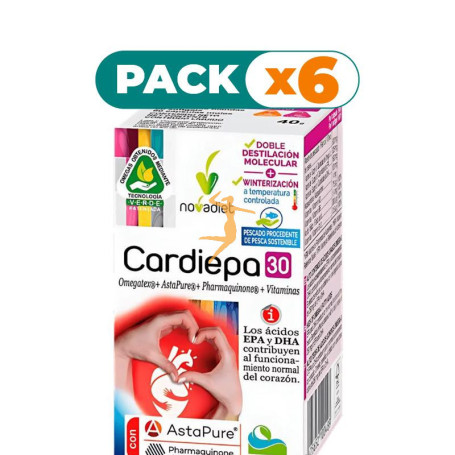 Pack 6x CARDIEPA 30 CÁPSULAS NOVA DIET