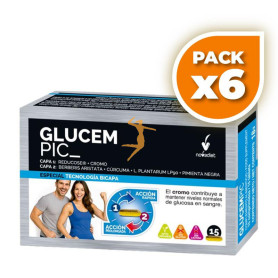Pack 6x GLUCEM PIC 15 COMPRIMIDOS NOVADIET