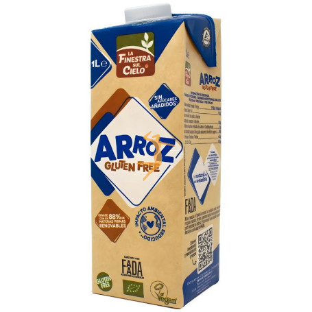 BEBIDA DE ARROZ SIN GLUTEN BIO 1Lt. FINESTRA