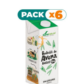 Pack 6x BEBIDA DE AVENA HUESOS BIO 1L SORIA NATURAL