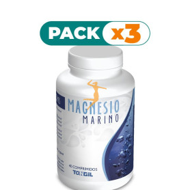 Pack 3x MAGNESIO MARINO 40 COMPRIMIDOS TONGIL