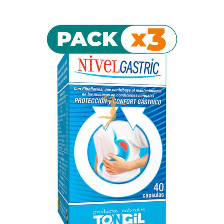 Pack 3x NIVELGASTRIC 40 CÁPSULAS TONGIL