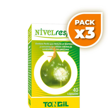 Pack 3x NIVEL RESPIR 40 CAPSULAS TONGIL