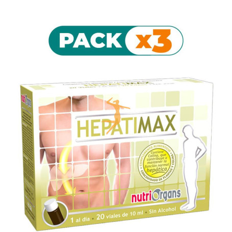 Pack 3x HEPATIMAX 20 VIALES NUTRIORGANS
